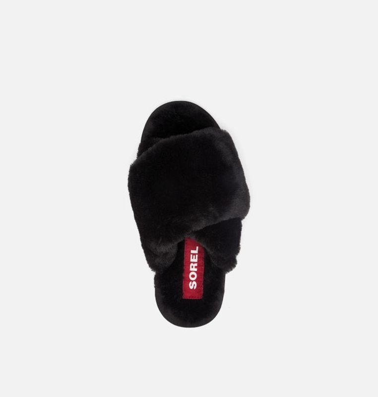 Womens Slippers Black - Sorel Go™ - Mail Run - 148-DZAYQO